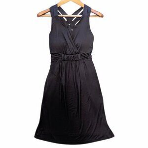 Soma NWT XS Cross Back Halter Bra Dress Black Sleeveless